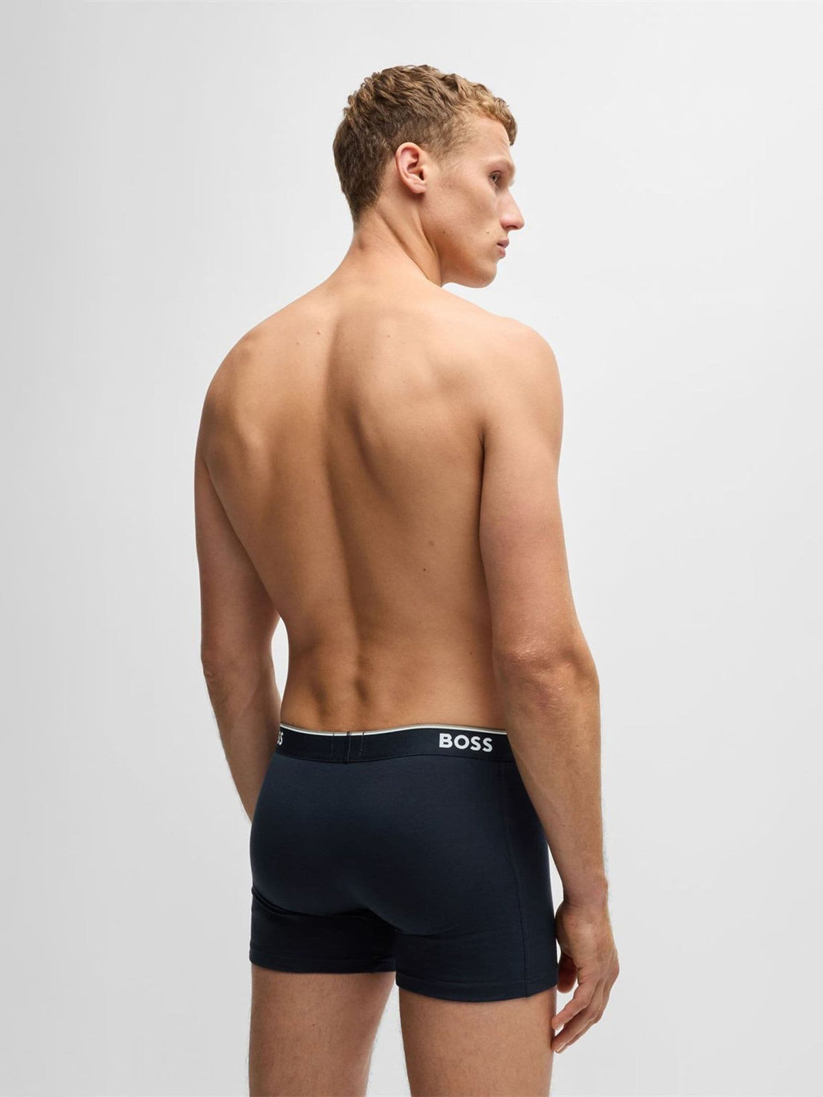 Dsiney Kidz - BOSS Blue/Black Power Stretch Cotton Hipster Boxers 3 Pack image 6
