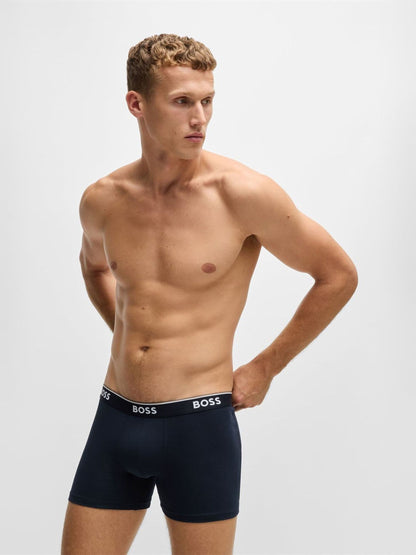 Dsiney Kidz - BOSS Blue/Black Power Stretch Cotton Hipster Boxers 3 Pack image 7
