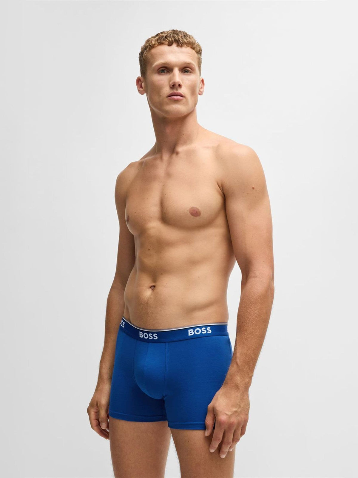 Dsiney Kidz - BOSS Blue/Black Power Stretch Cotton Hipster Boxers 3 Pack image 8