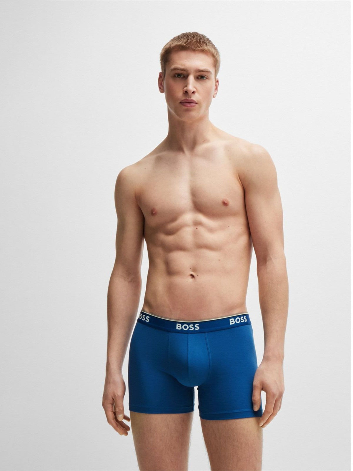 Dsiney Kidz - BOSS Blue/ Red/ Black Power Stretch Cotton Hipster Boxers 3 Pack image 3