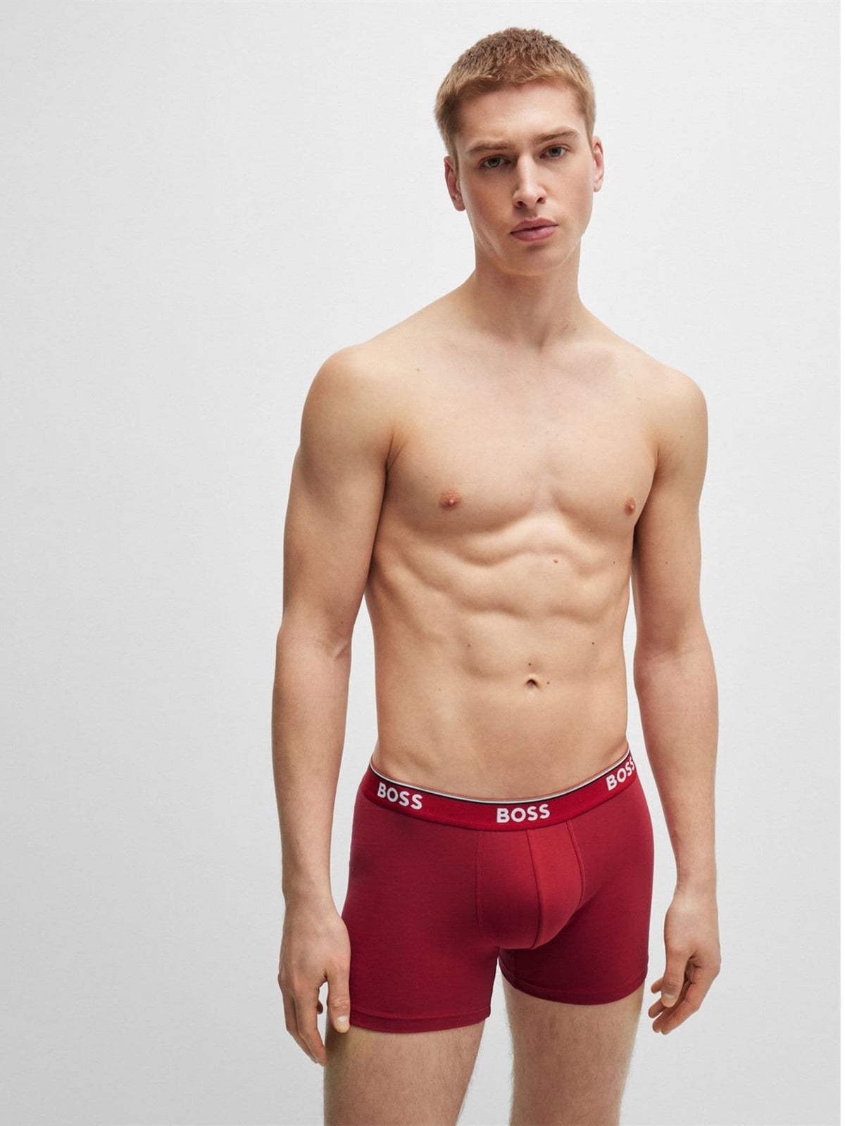Dsiney Kidz - BOSS Blue/ Red/ Black Power Stretch Cotton Hipster Boxers 3 Pack image 4