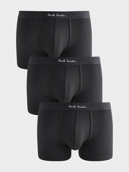 Dsiney Kidz - PS Paul Smith Black Iconic Stripe Waistband Boxers 3 Pack image 1