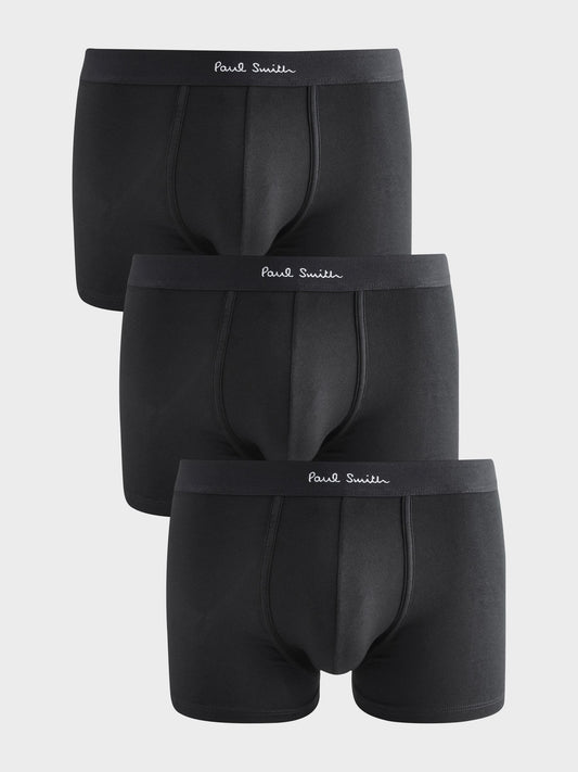 Disney Kidz - PS Paul Smith Black Iconic Stripe Waistband Boxers 3 Pack image 1