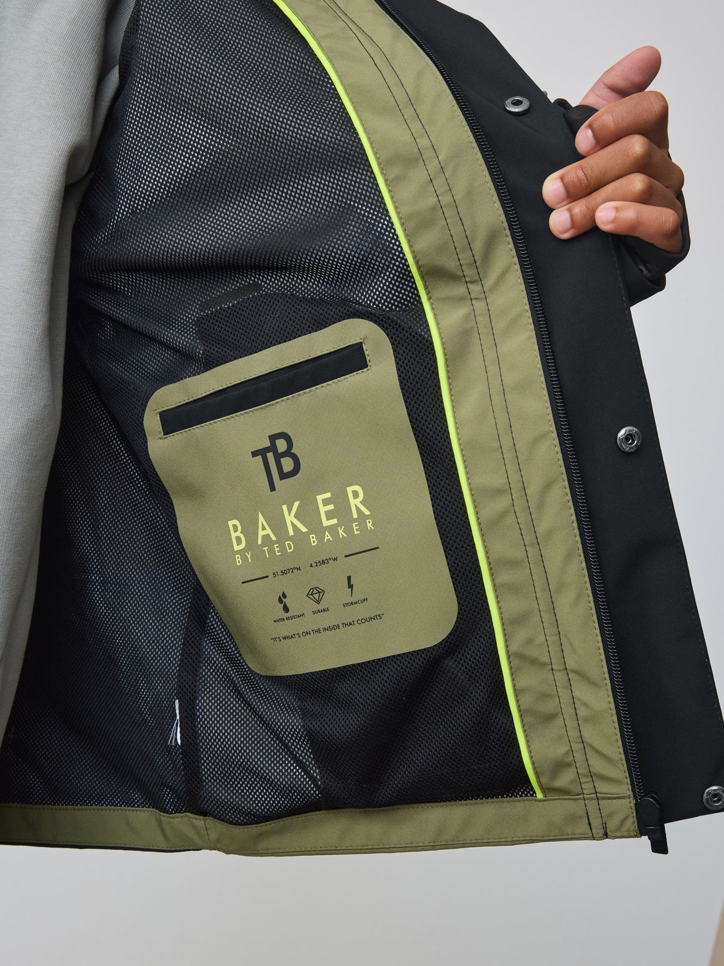 Baker by Ted Baker Shower Resistant Colourblock Coat image 7