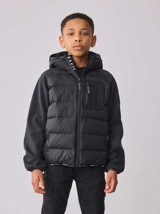 Baker by Ted Baker Shower Resistant Neoprene Padded Black Jacket image 2