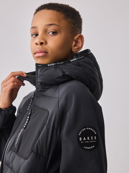 Baker by Ted Baker Shower Resistant Neoprene Padded Black Jacket image 5