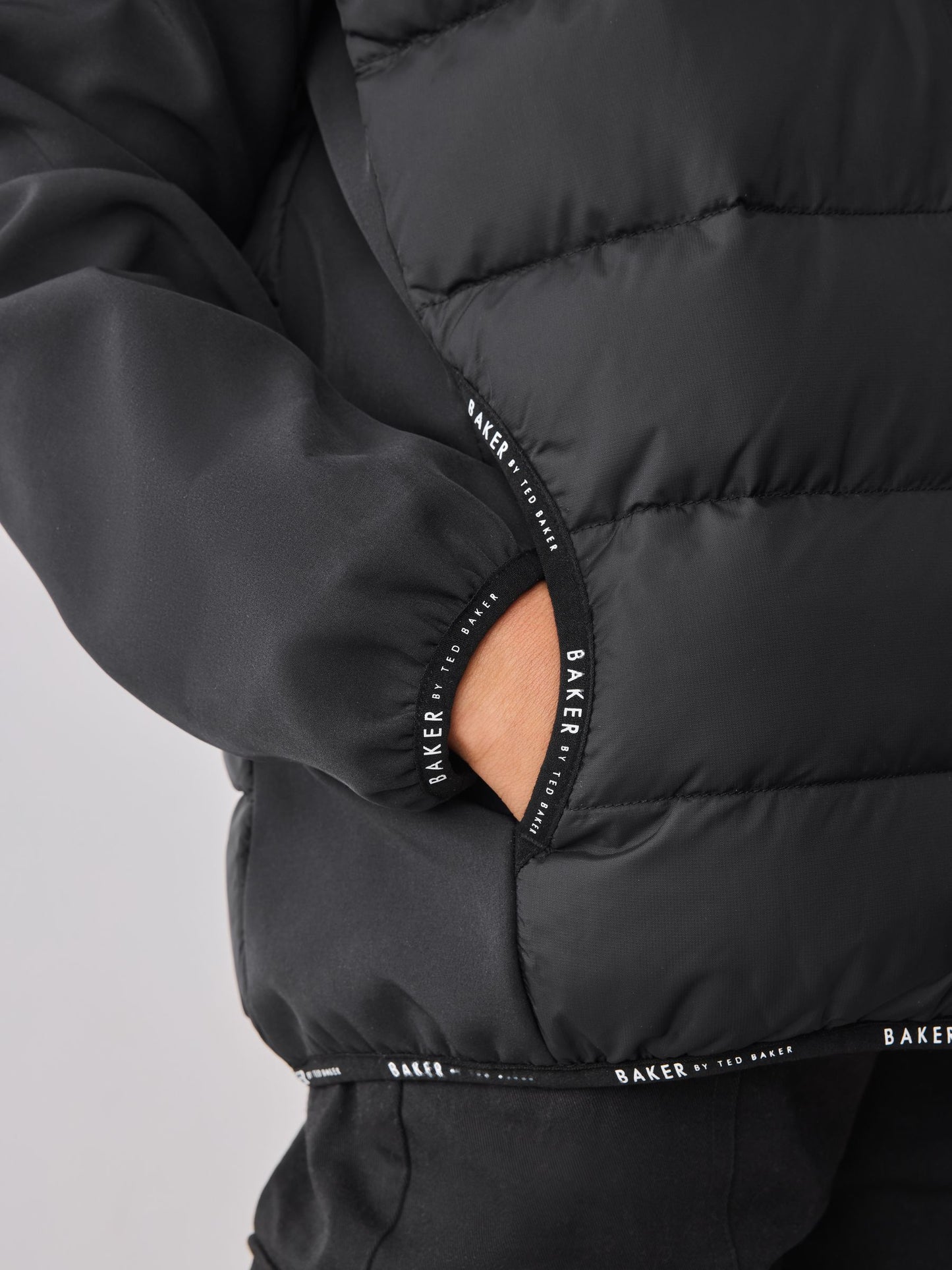 Baker by Ted Baker Shower Resistant Neoprene Padded Black Jacket image 6