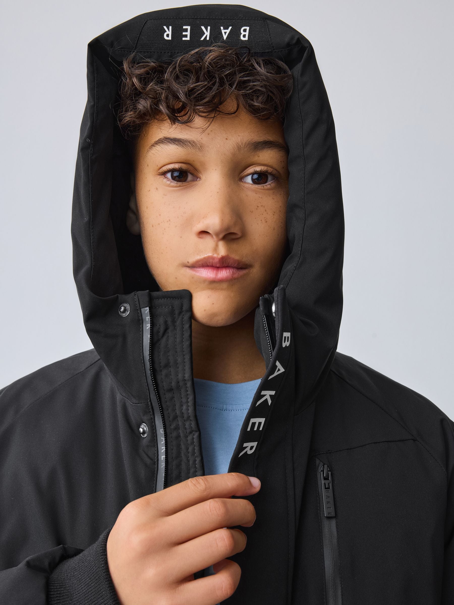 Baker by Ted Baker Shower Resistant Padded Bomber Black Coat image 5