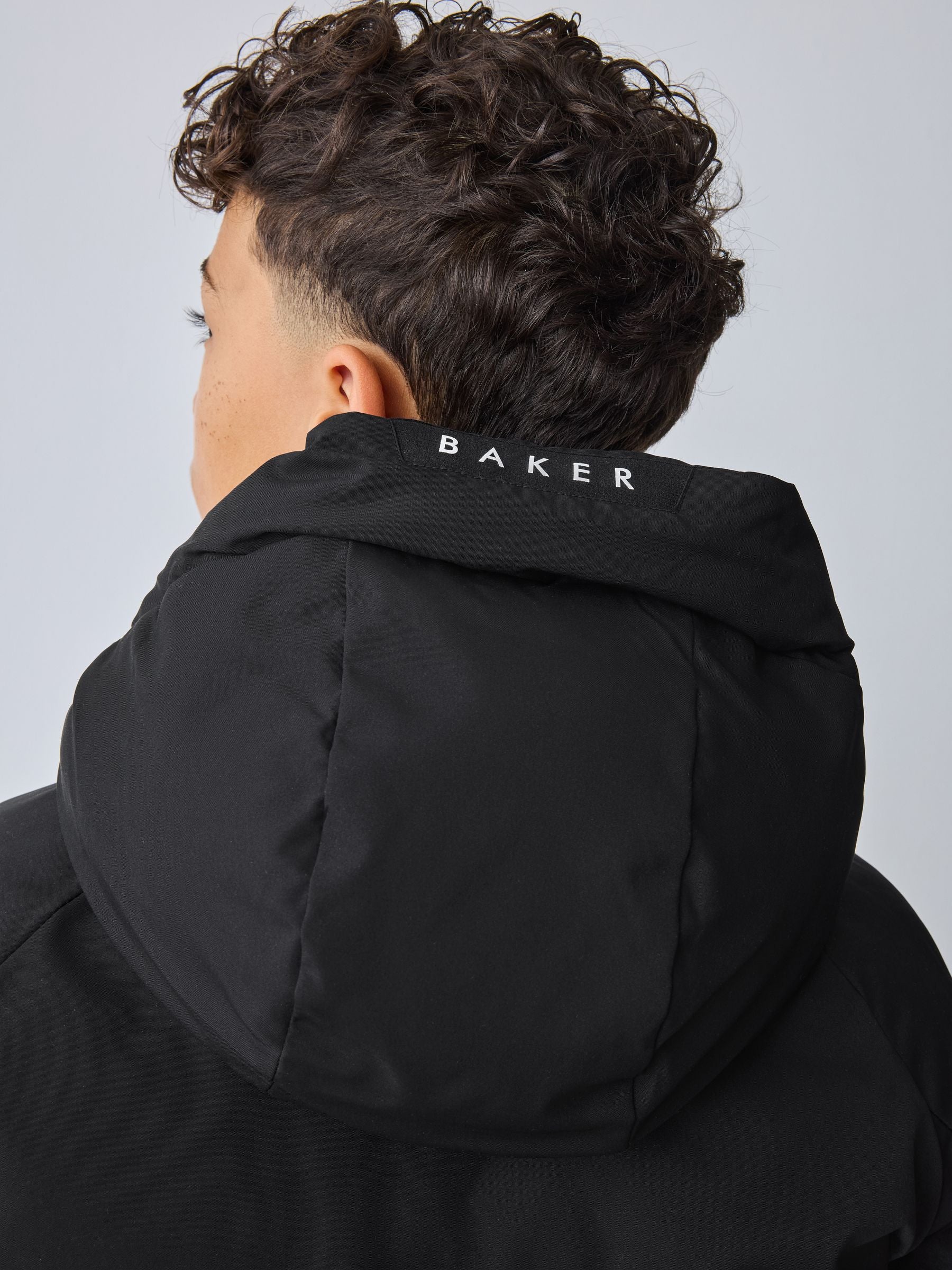 Baker by Ted Baker Shower Resistant Padded Bomber Black Coat image 6