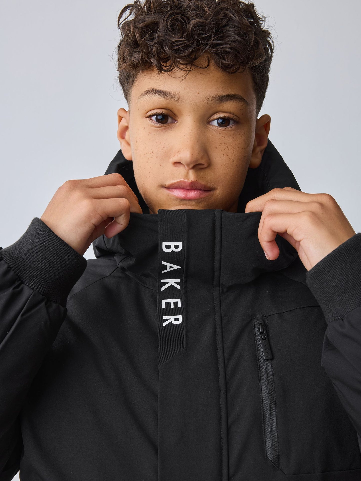 Baker by Ted Baker Shower Resistant Padded Bomber Black Coat image 8