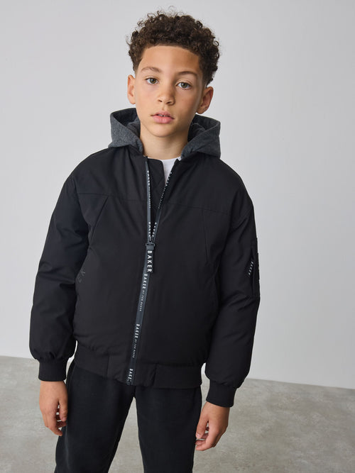 Baker by Ted Baker Shower Resistant Padded Bomber Black Coat image 1