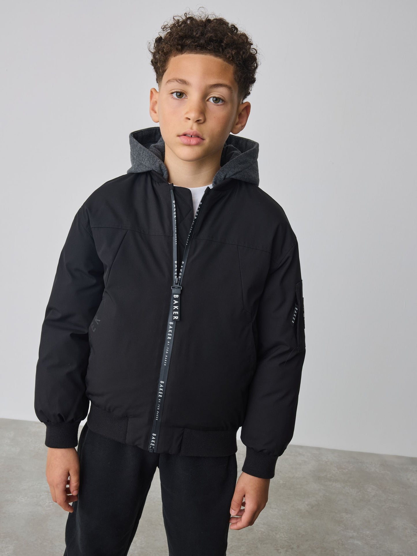 Baker by Ted Baker Shower Resistant Padded Bomber Black Coat image 1