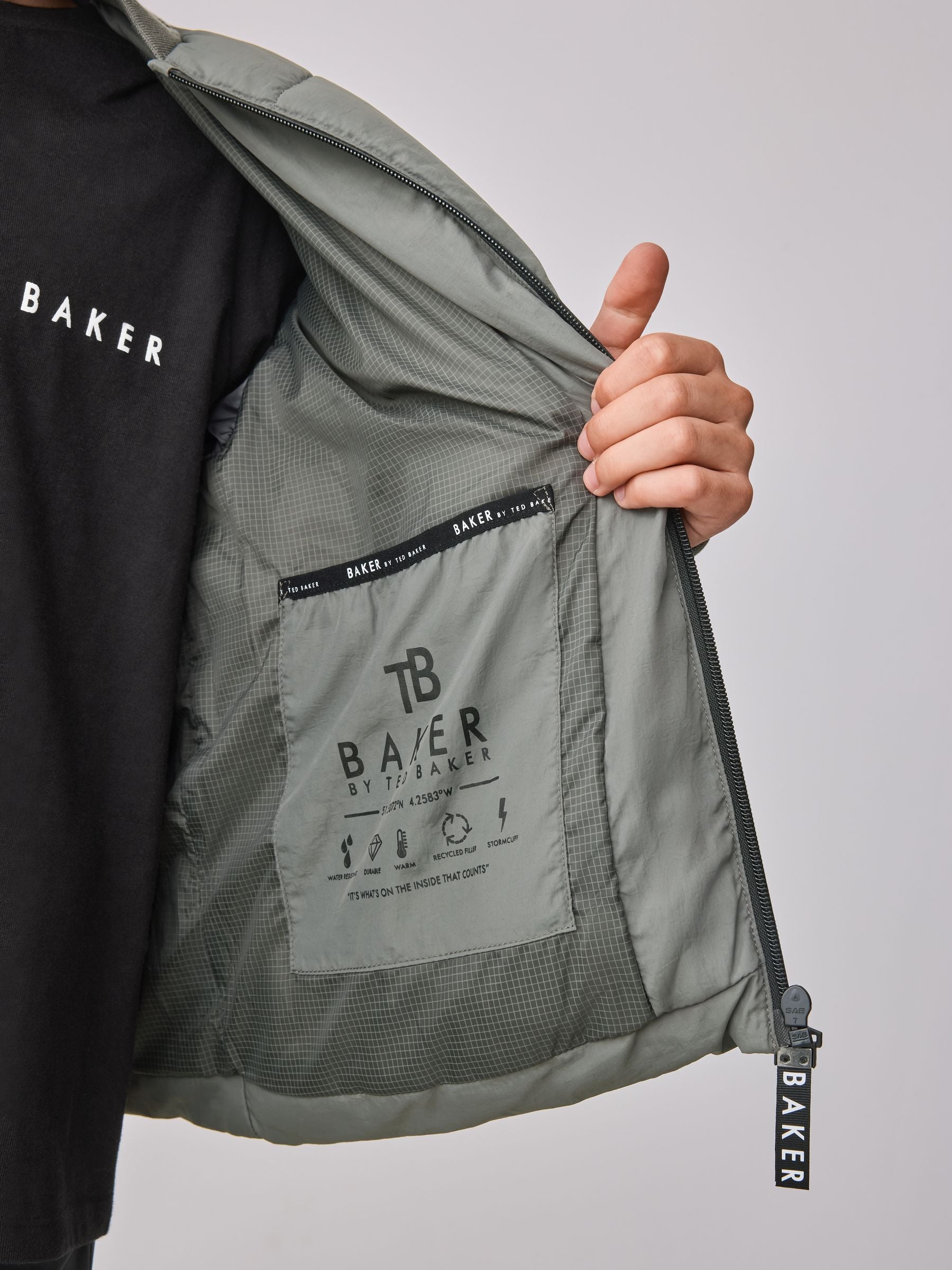 Baker by Ted Baker Shower Resistant Padded Bomber Jackets image 5