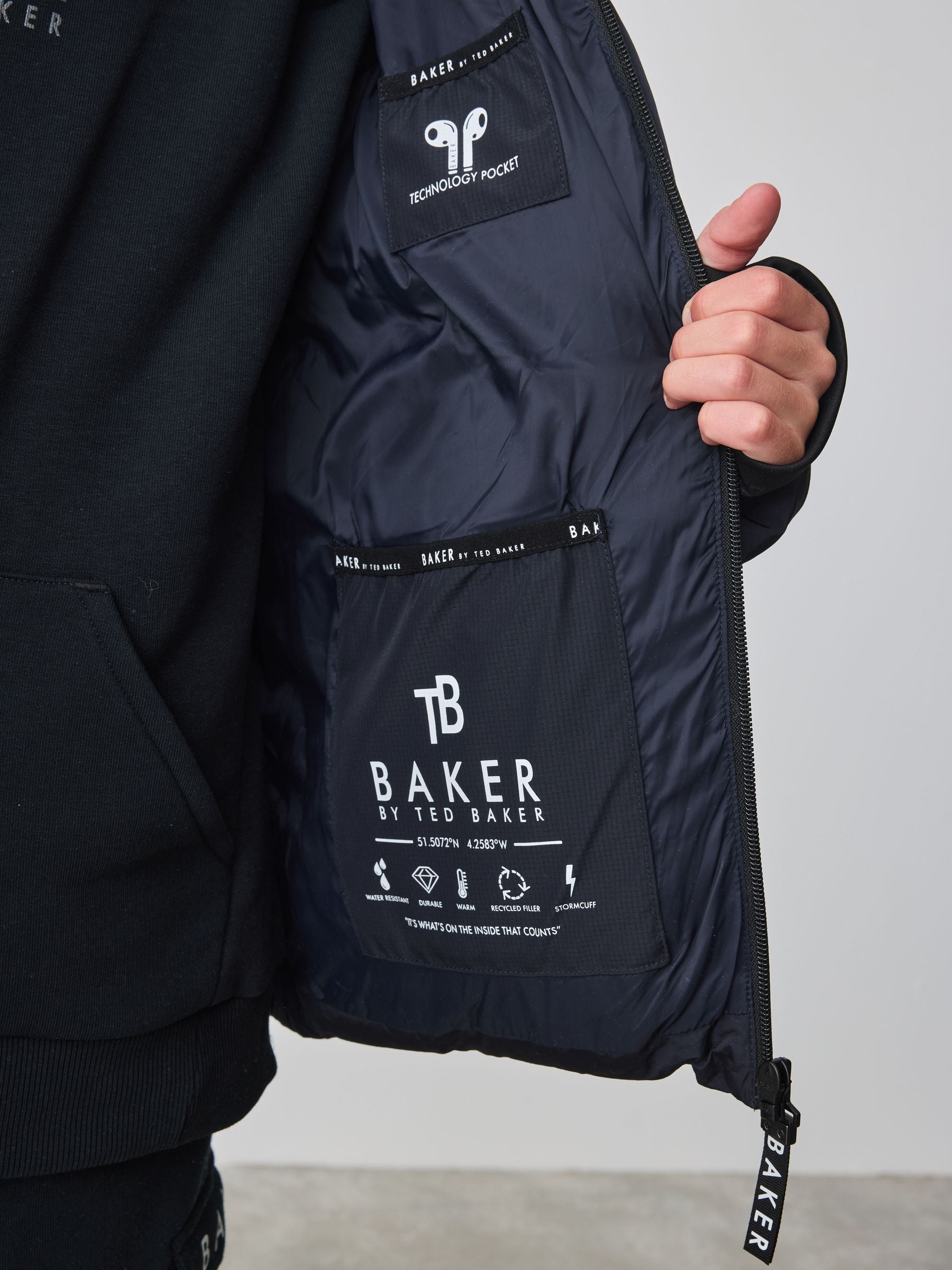 Baker by Ted Baker Shower Resistant Padded Jacket image 8