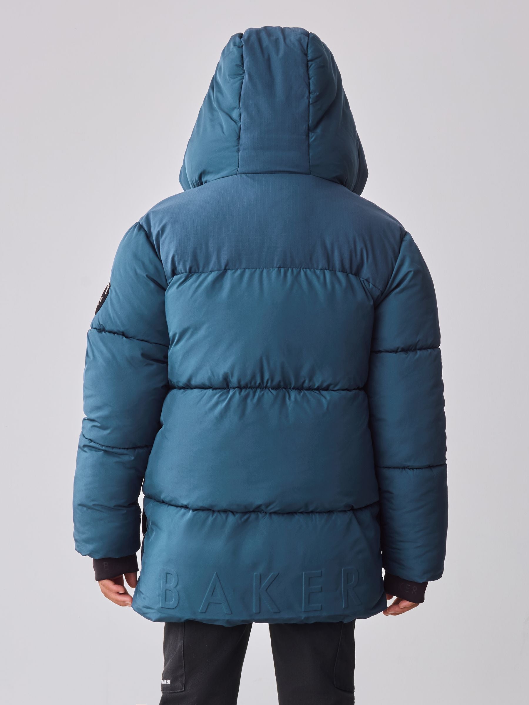 Baker by Ted Baker Blue Shower Resistant Midlength Padded Coat image 4