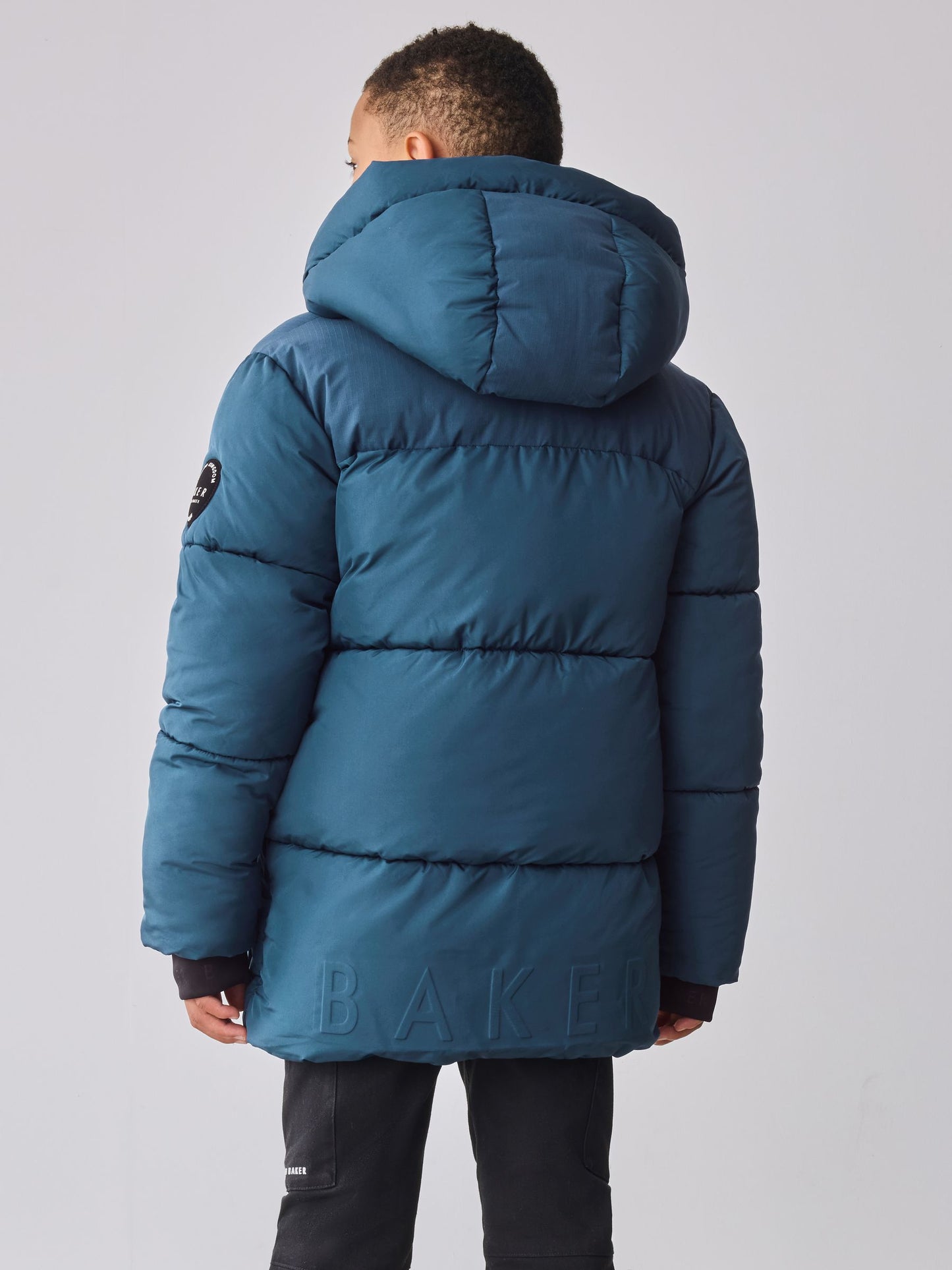 Baker by Ted Baker Blue Shower Resistant Midlength Padded Coat image 5