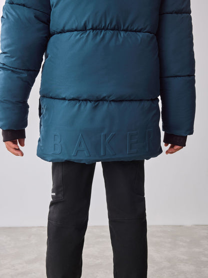 Baker by Ted Baker Blue Shower Resistant Midlength Padded Coat image 8