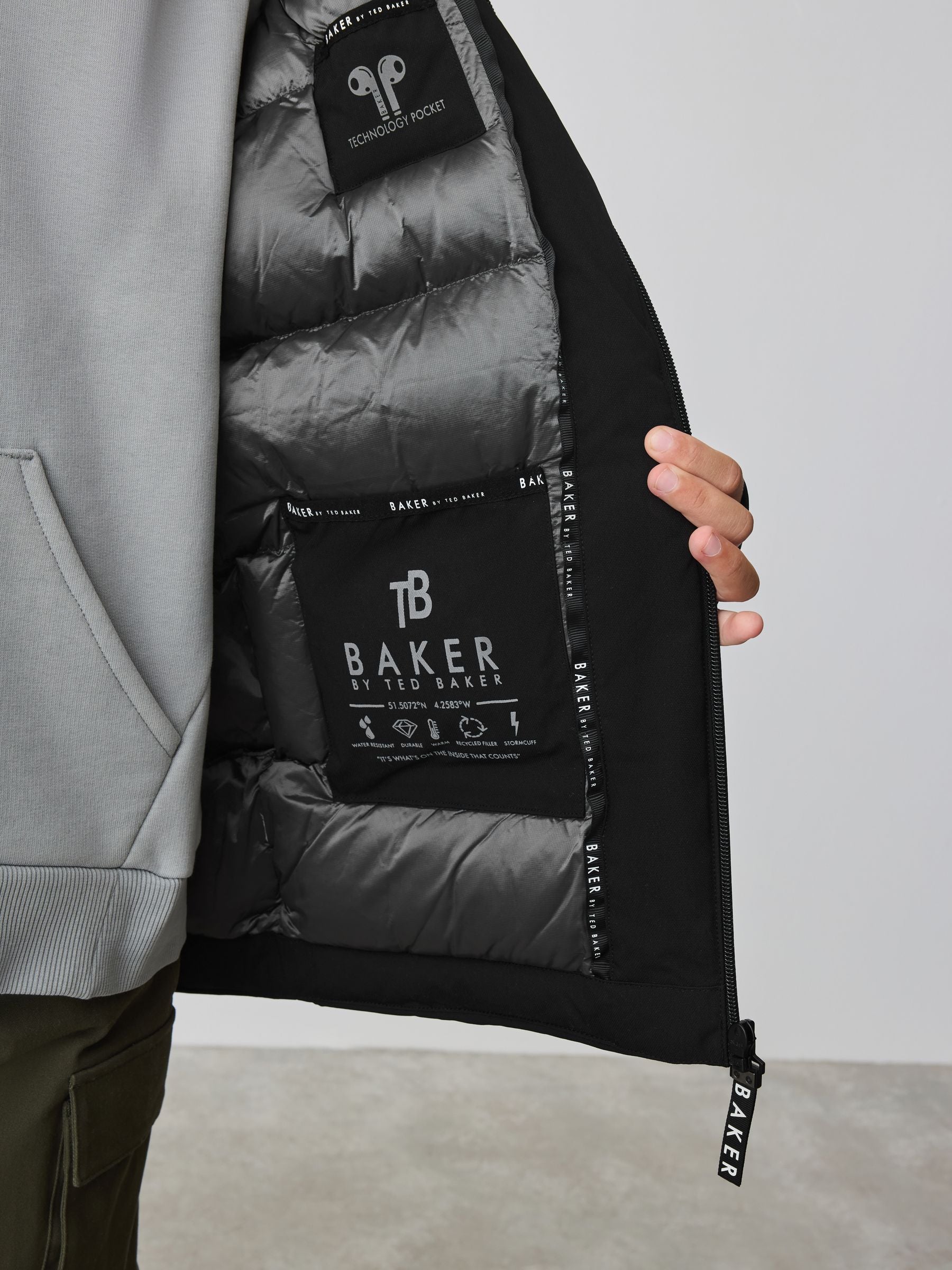 Baker by Ted Baker Shower Resistant Parka Coat image 6
