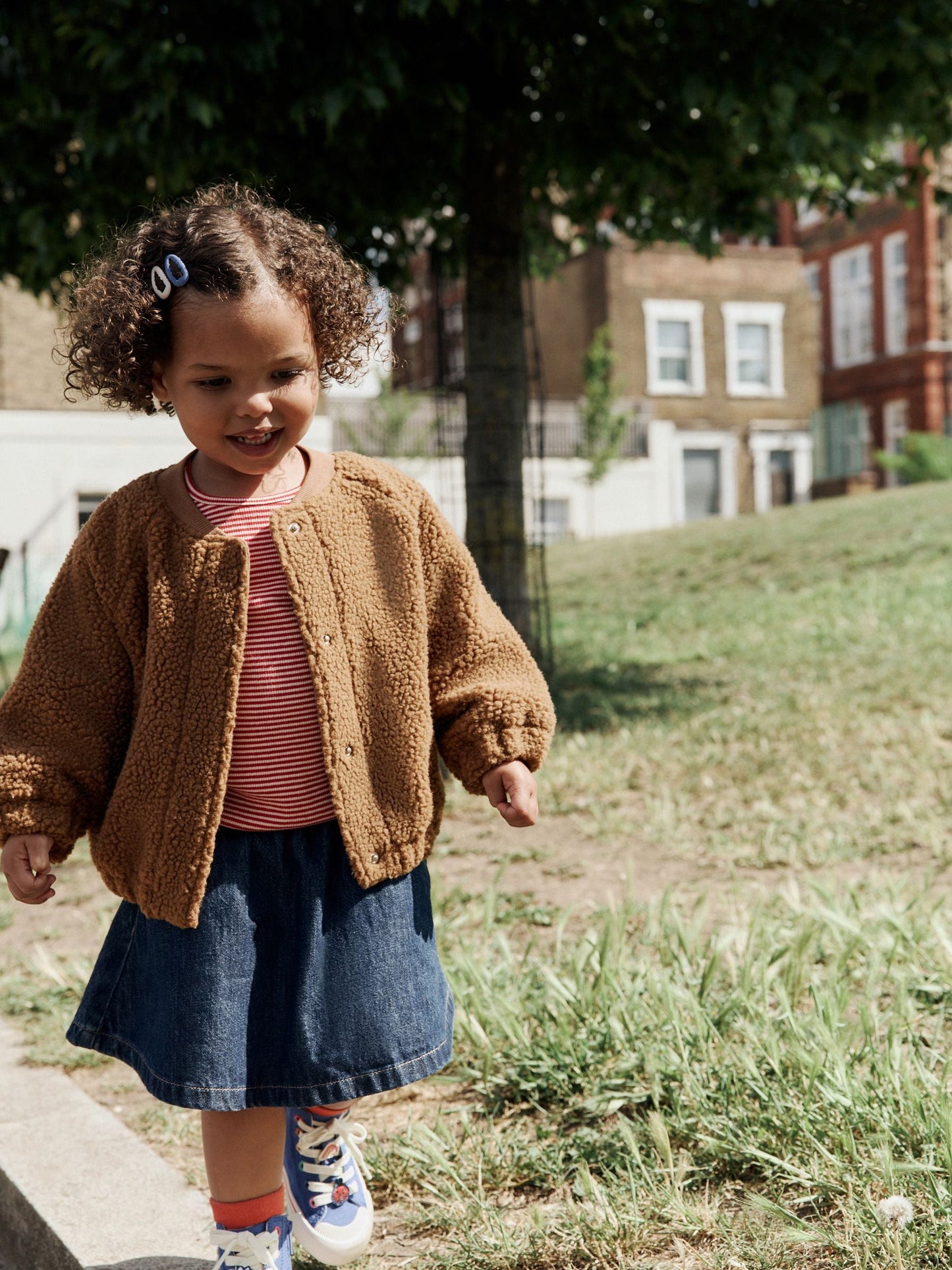 Brown Sausage Dog Borg Fleece Bomber Jacket (3mths-8yrs)