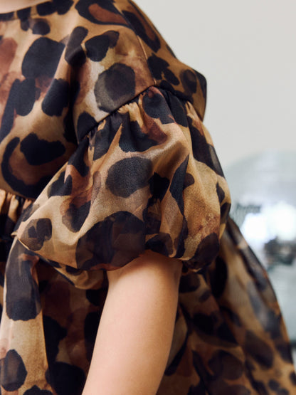 Animal Print Frill Party Dress (3mths-8yrs)