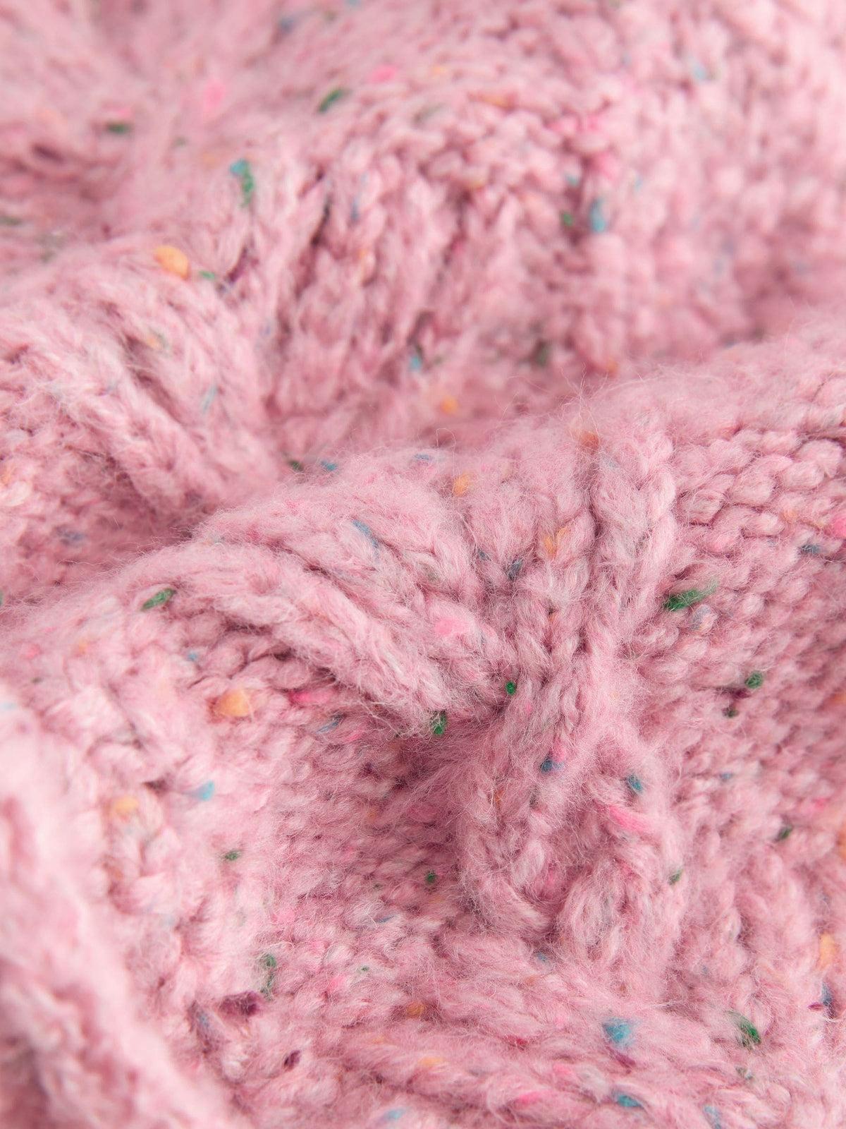 Pink Chunky Knit Bobble Cardigan (3mths-10yrs) - image 2