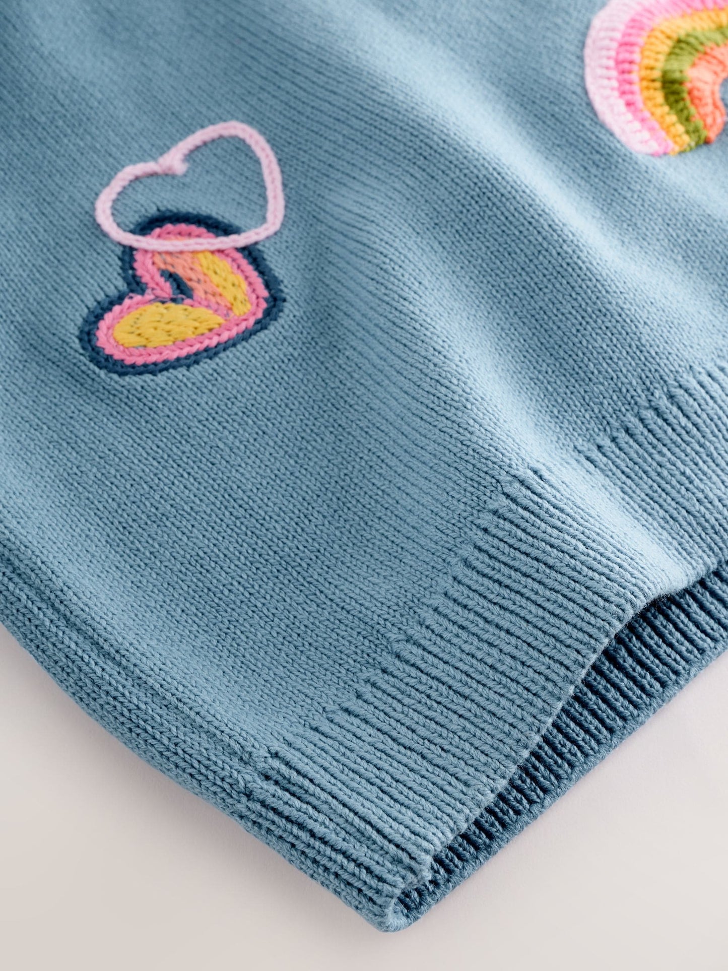 Blue Embroidered Jumper Dress and Tights Set (3mths-7yrs)