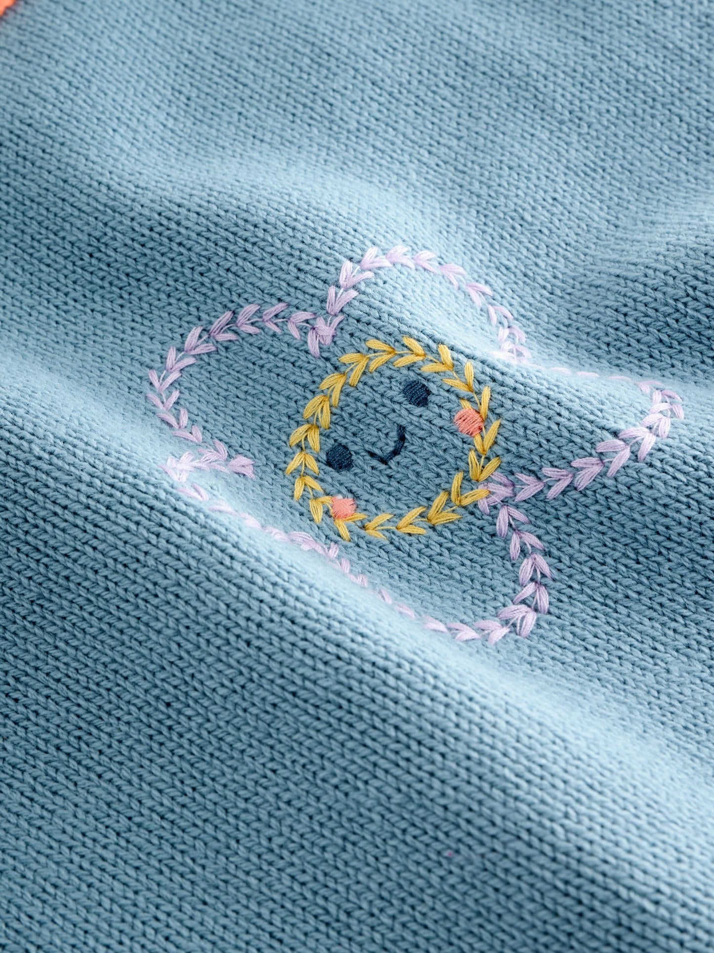 Blue Embroidered Jumper Dress and Tights Set (3mths-7yrs)