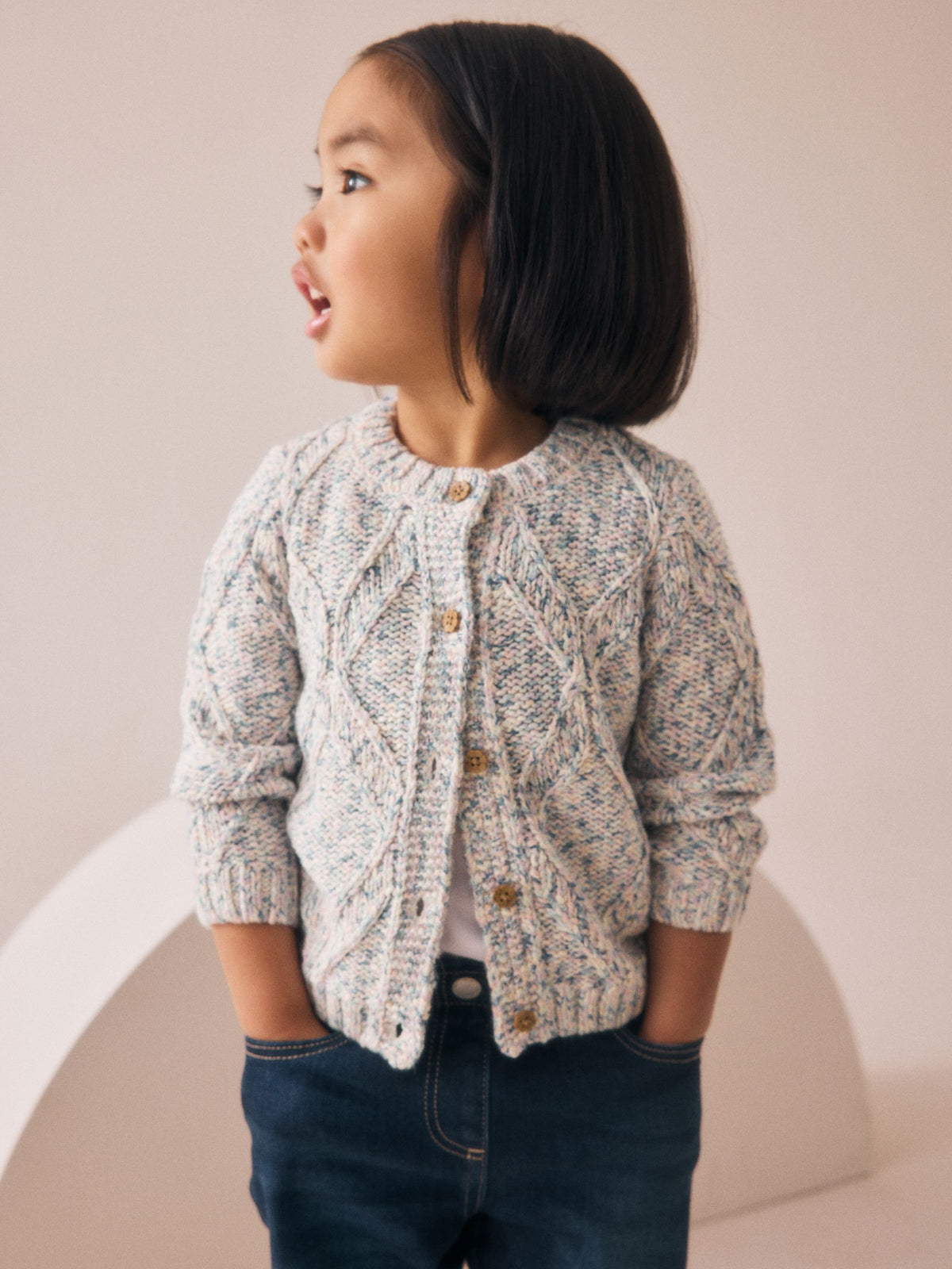 Blue Cable Knitted Cardigan (3mths-10yrs) - image 1