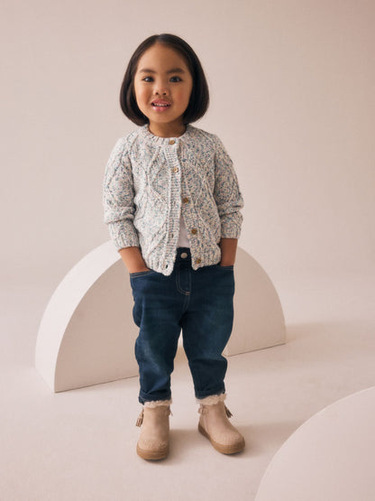 Blue Cable Knitted Cardigan (3mths-10yrs) - image 3