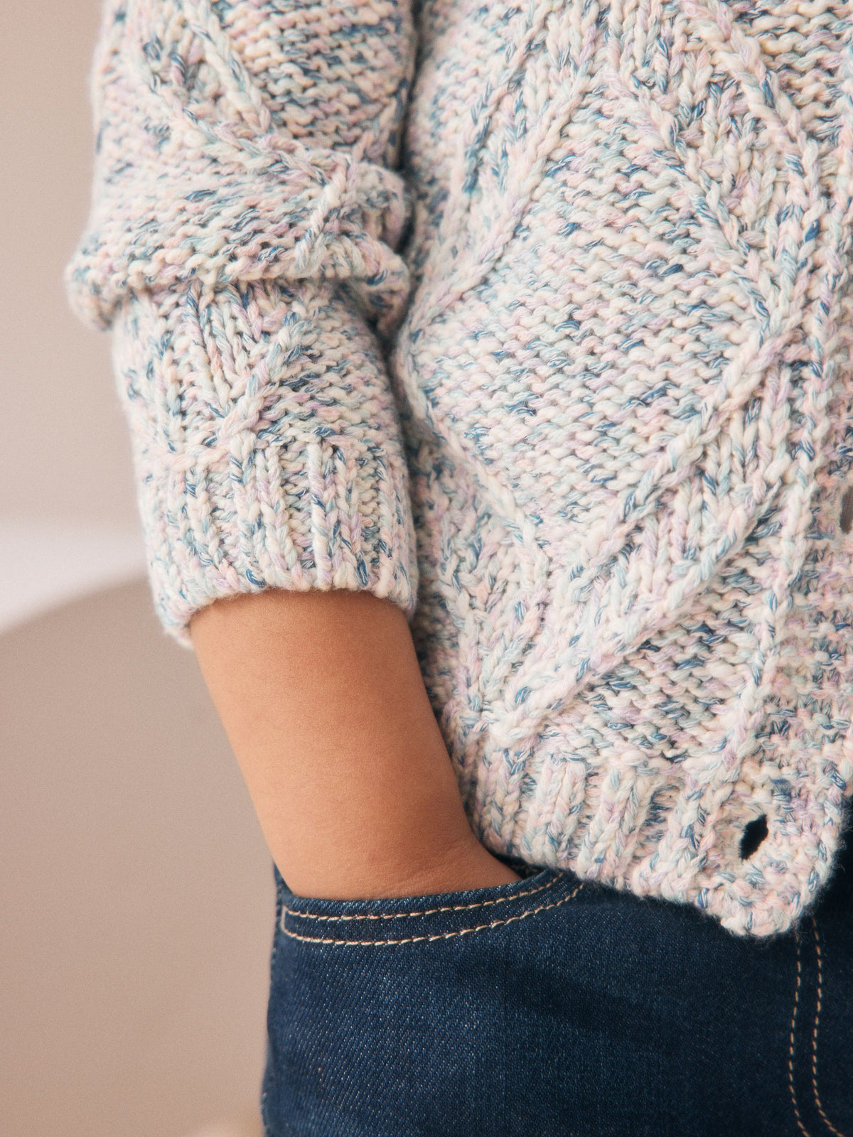 Blue Cable Knitted Cardigan (3mths-10yrs) - image 6