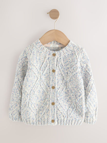 Blue Cable Knitted Cardigan (3mths-10yrs) - image 7
