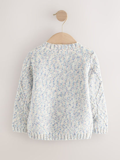 Blue Cable Knitted Cardigan (3mths-10yrs) - image 8