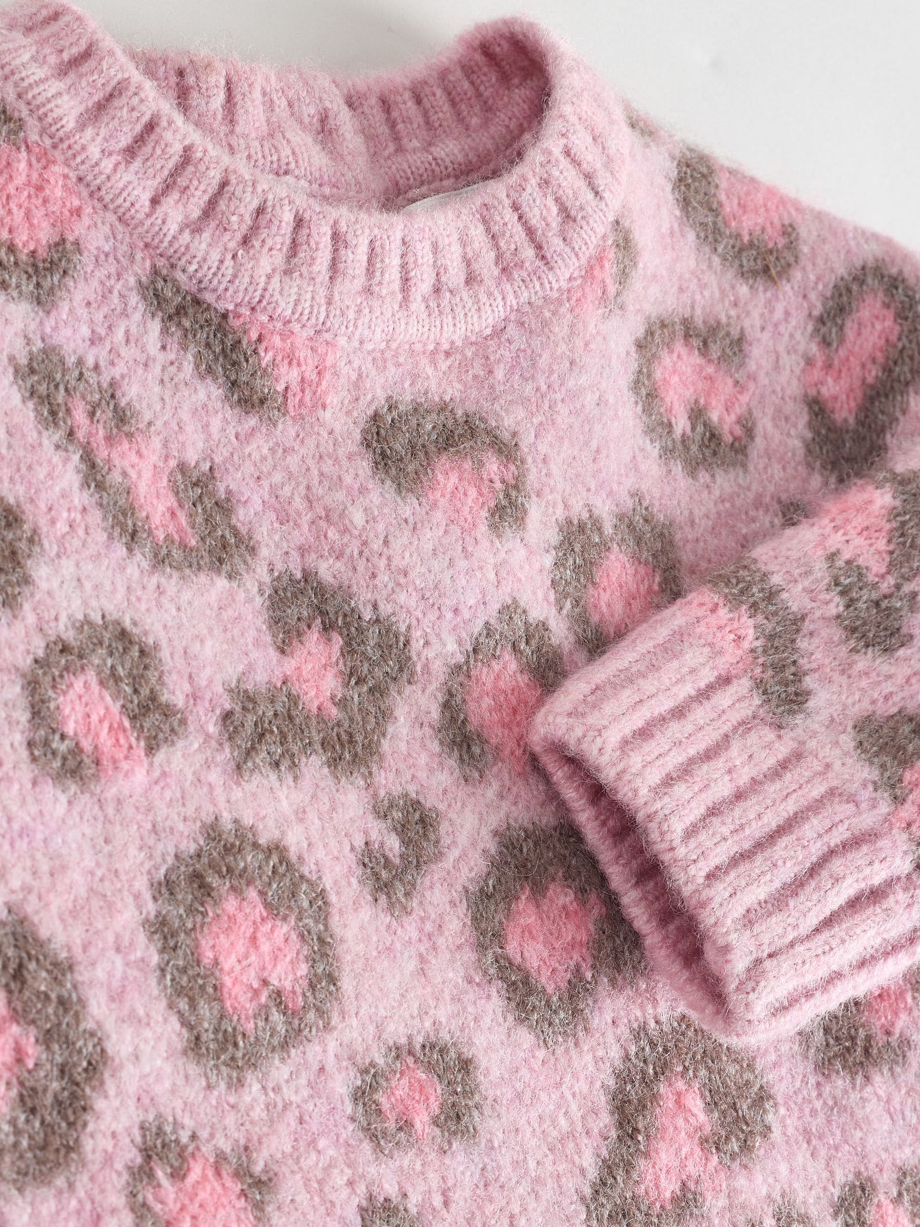 Pink Leopard Print Jumper Dress (3mths-7yrs) image 8