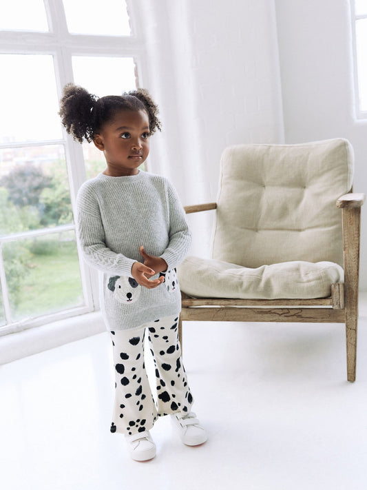 Grey Dalmatian Jumper and Spot Leggings Set (3mths-7yrs) image 1