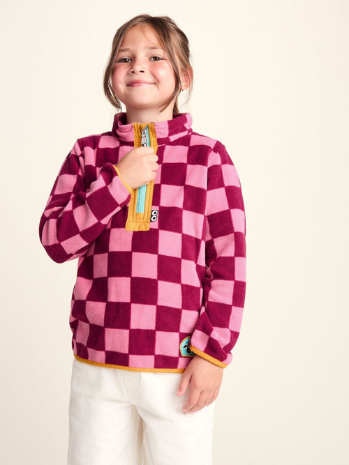 Dsiney Kidz - Tog 24 Pink Kids Brecknock Shaun The Sheep Print Zip Neck Fleece image 1