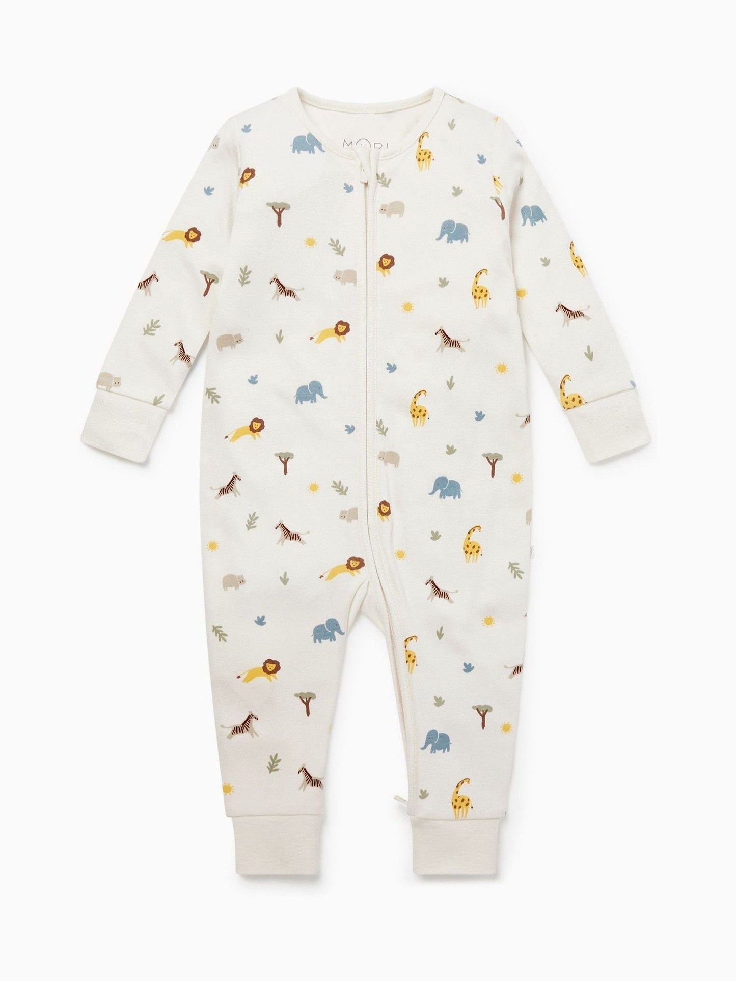 MORI Cream Supersoft 2 Way Zip Up Sleepsuit image 4