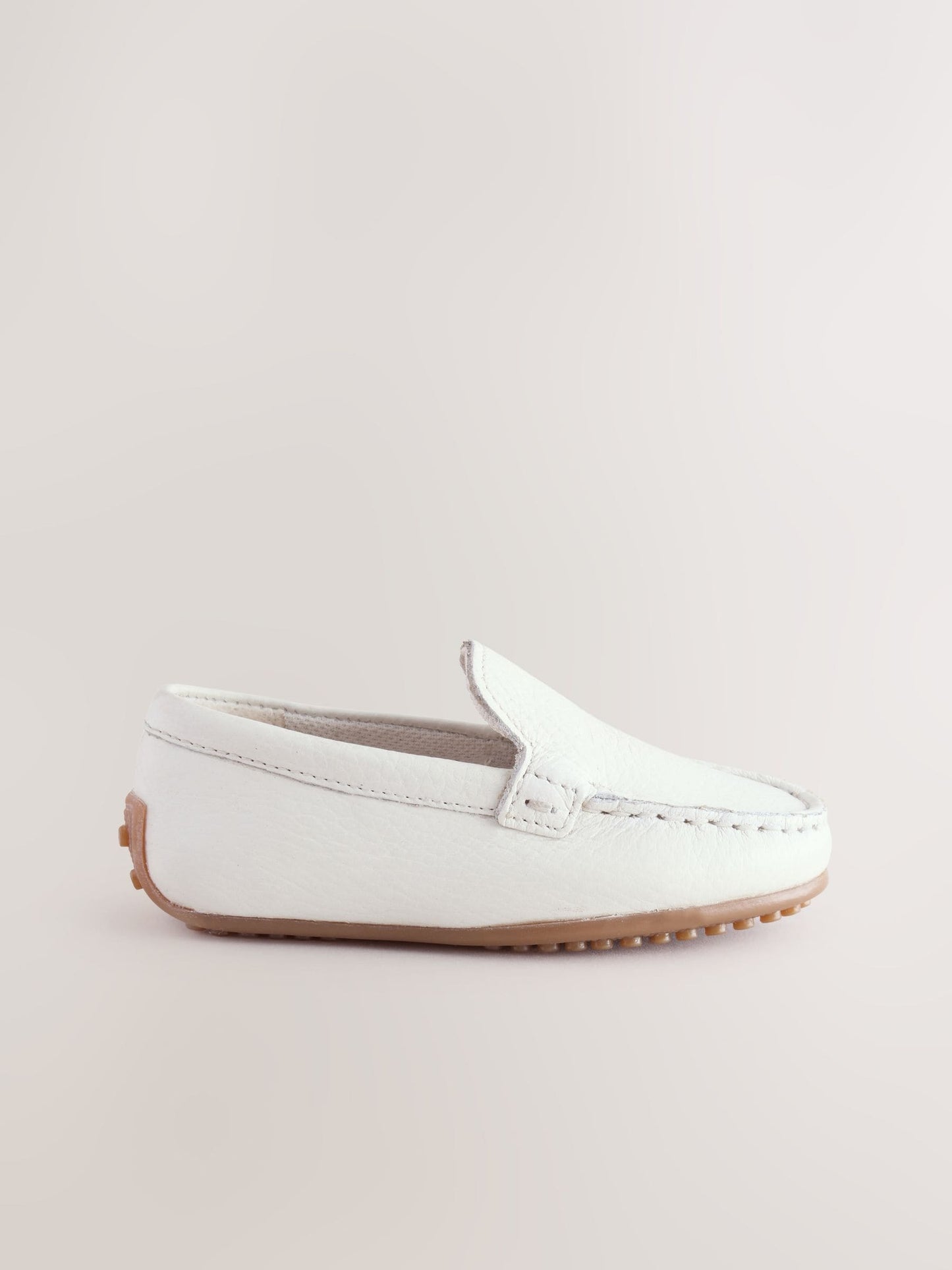 White Standard Fit (F) Suede Slip-Ons Loafer Shoes image 3