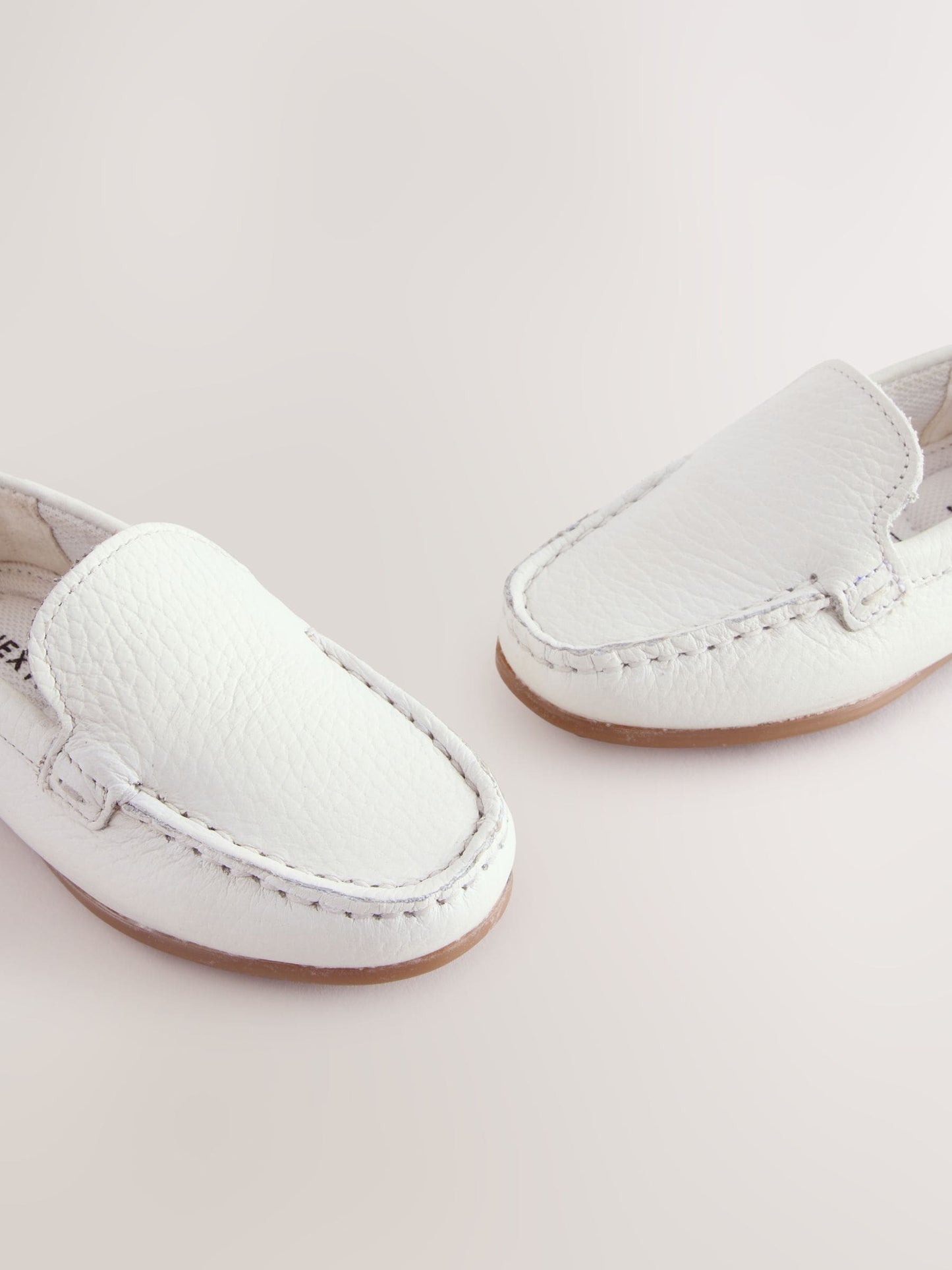 White Standard Fit (F) Suede Slip-Ons Loafer Shoes image 4
