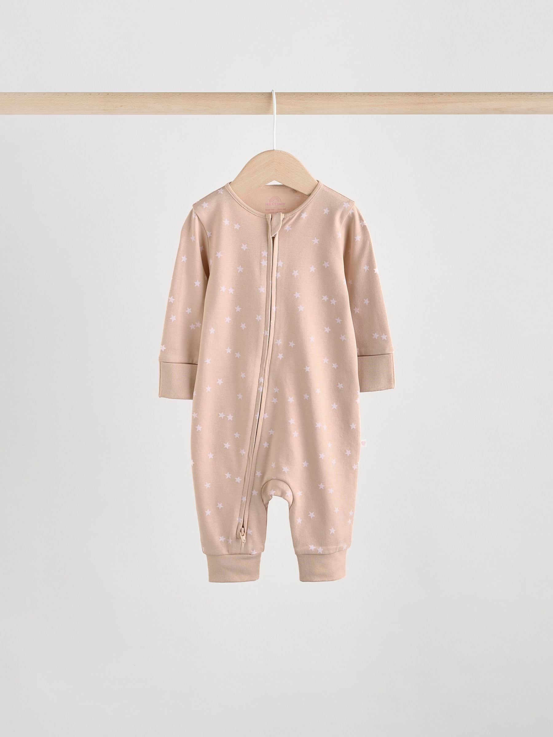 Pink 4 Pack Two Way Zip Baby Sleepsuits (0mths-3yrs) image 4