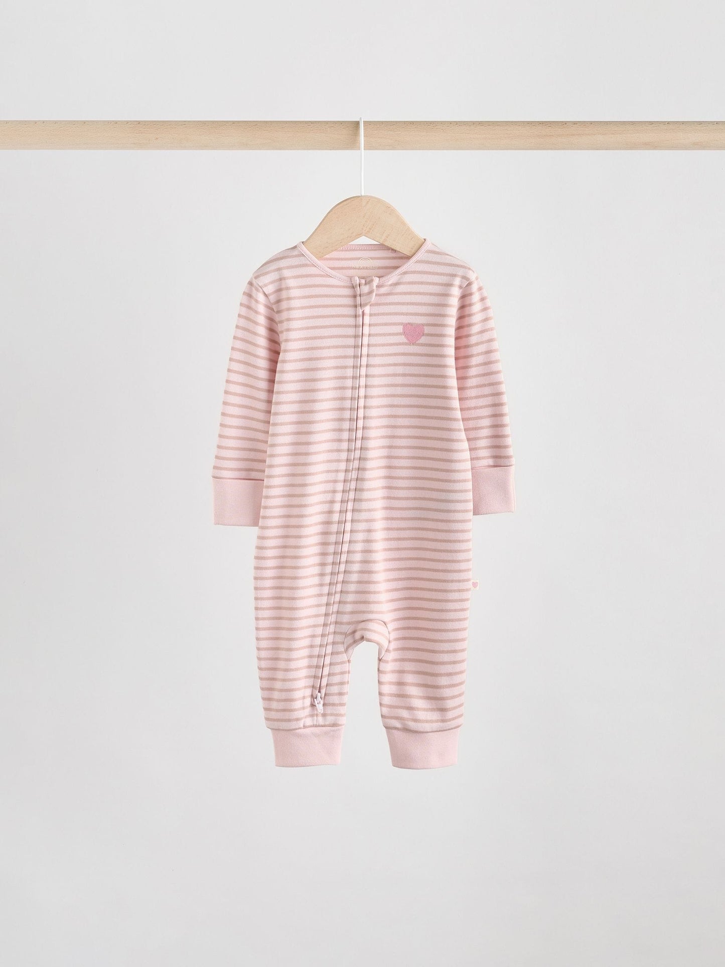 Pink 4 Pack Two Way Zip Baby Sleepsuits (0mths-3yrs) image 5