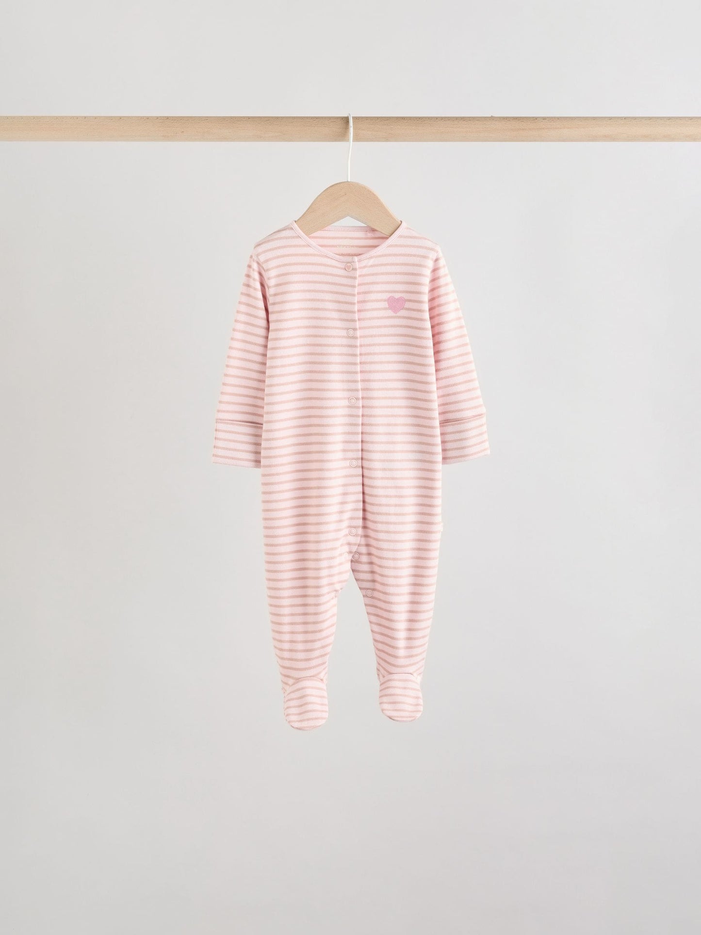 Pink 7 Pack Baby Sleepsuits (0mths-3yrs) image 7