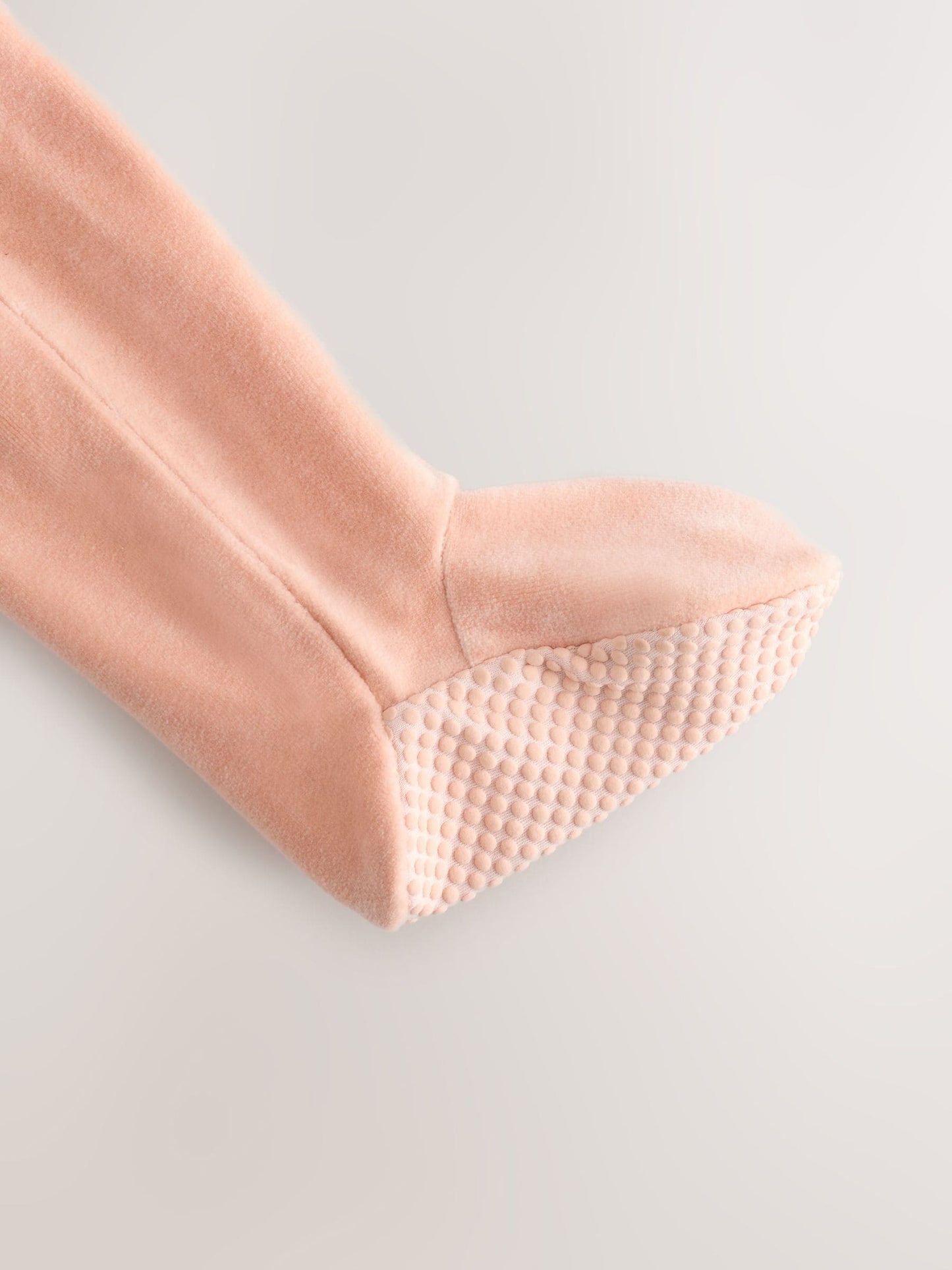 Pink Velour Baby Sleepsuit (0mths-3yrs) image 8