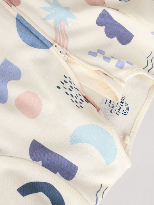 Blue 4 Pack Baby Footless Two Way Zip Sleepsuits 4 Pack (0mths-3yrs) image 3