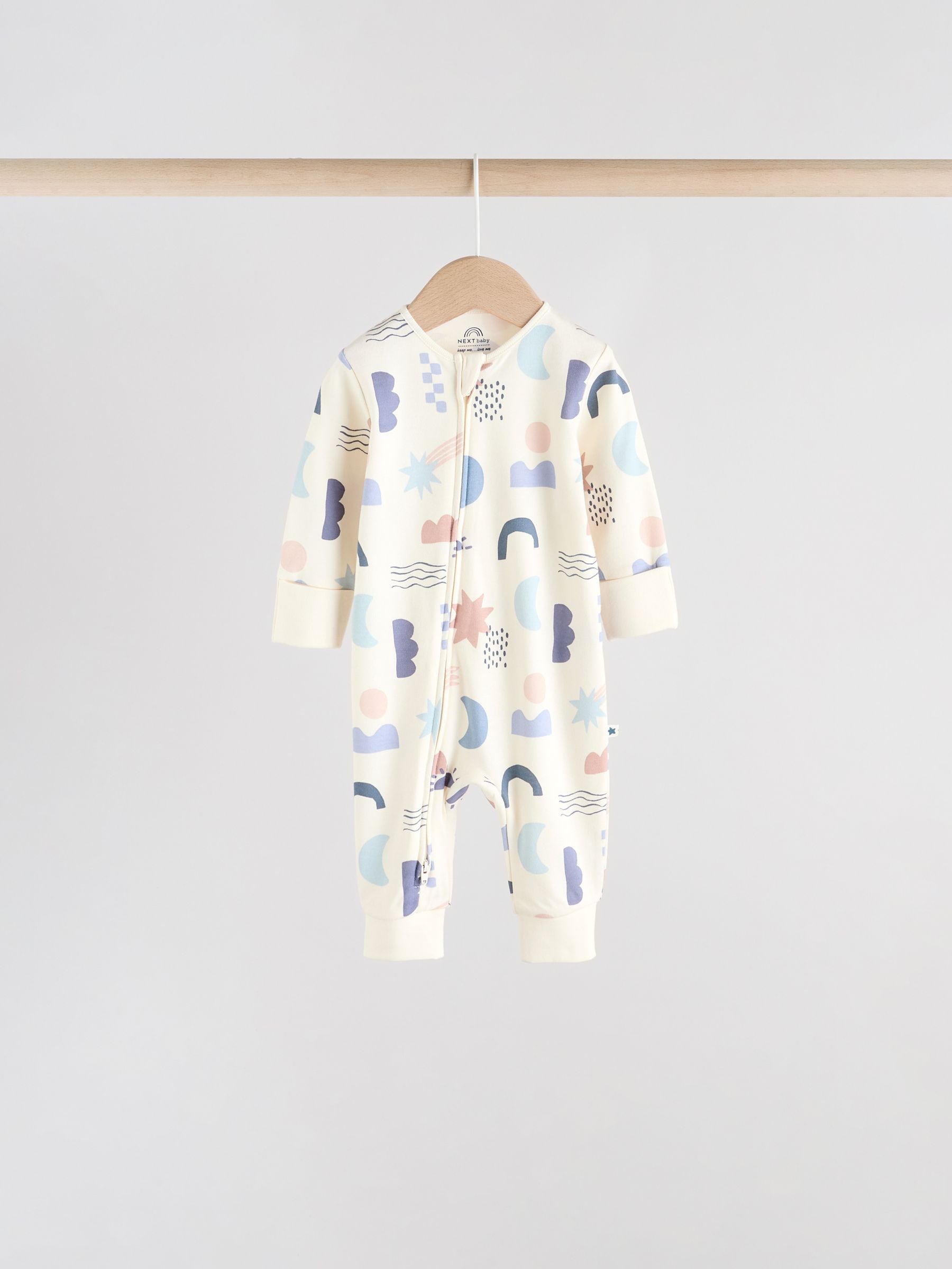 Blue 4 Pack Baby Footless Two Way Zip Sleepsuits 4 Pack (0mths-3yrs) image 2