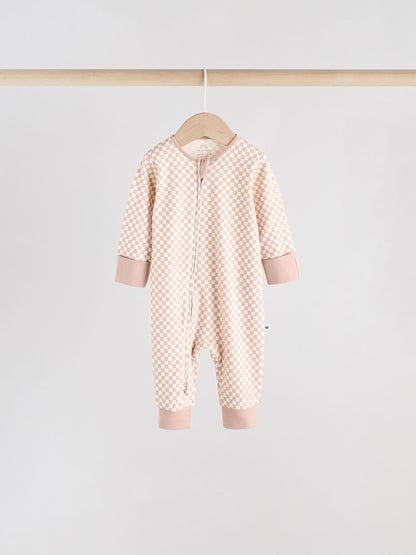 Blue Baby Footless Two Way Zip Sleepsuits 4 Pack (0mths-3yrs)