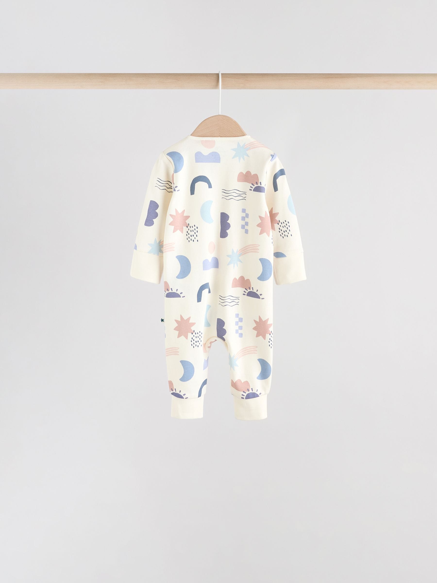 Blue 4 Pack Baby Footless Two Way Zip Sleepsuits 4 Pack (0mths-3yrs) image 7