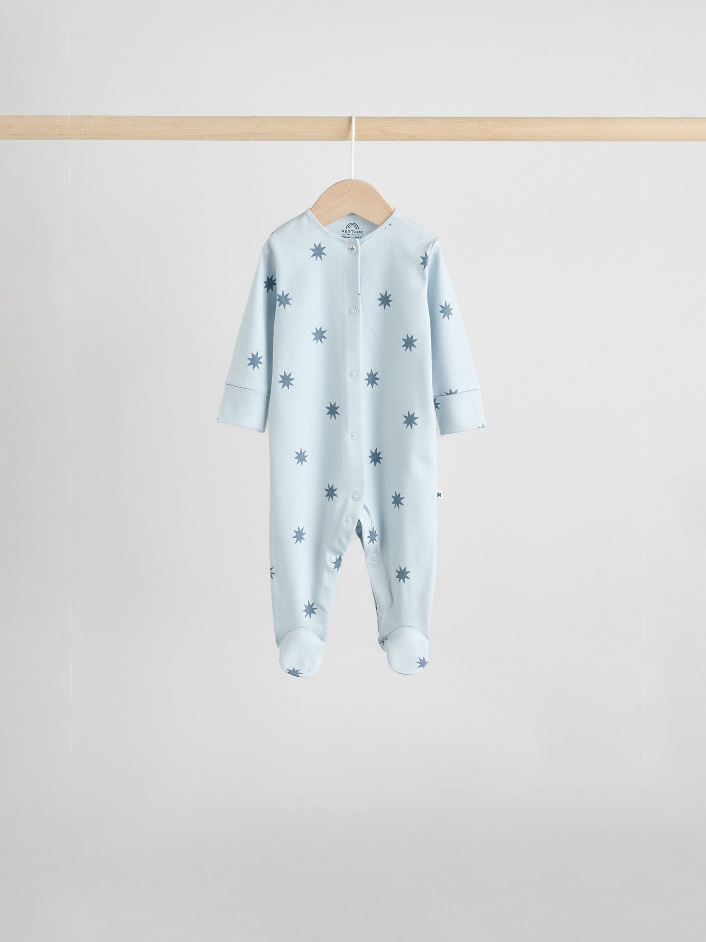 Blue Baby Popper Sleepsuits 7 Pack (0mths-2yrs)