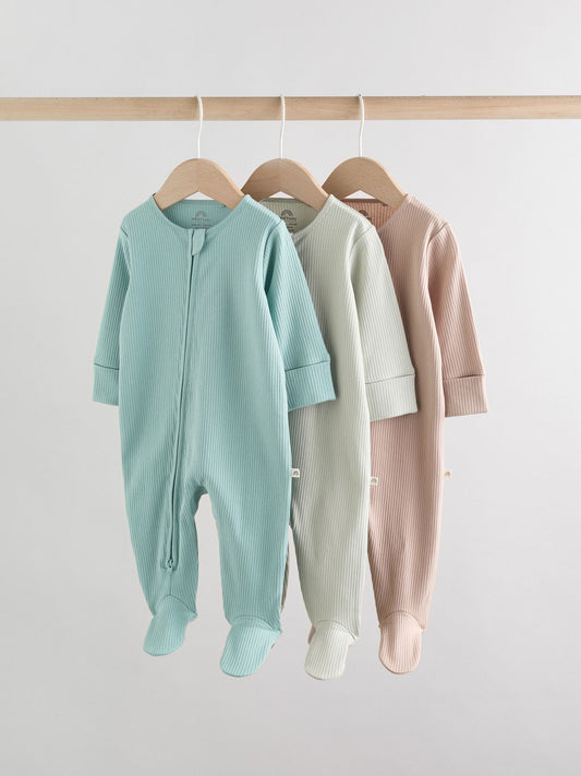 Minerals Baby Sleepsuits 3 Pack (0-2yrs)