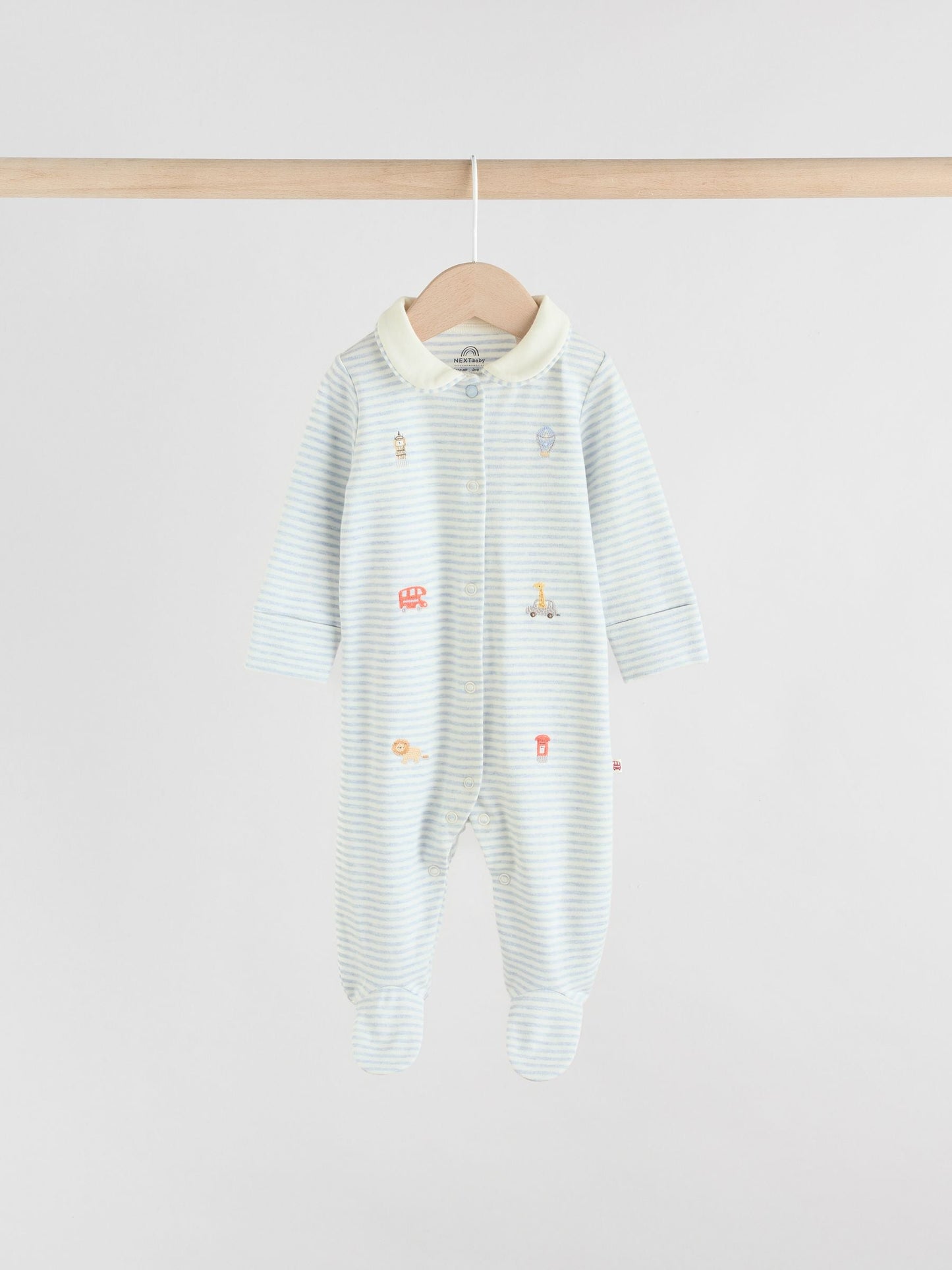 Blue London Baby Sleepsuits 3 Pack (0mths-2yrs)