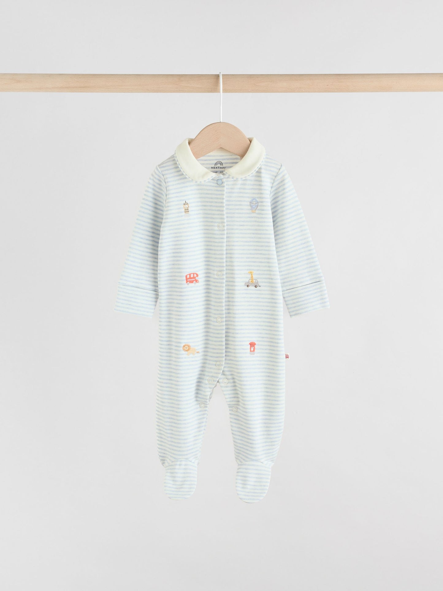 Blue London Baby Sleepsuits 3 Pack (0-2yrs) image 2